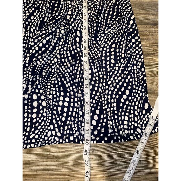 MAGGY LONDON Navy White Dot Print Cuff Sleeve Midi Dress. Size 16W. NWT. 7 - Picture 11 of 11